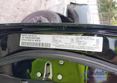 2022 Ram 3500 z USA, uszkodzony, nr VIN 3C63RRLL0NG175002